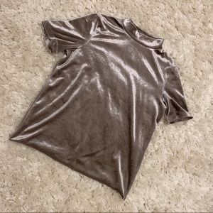 Zara - Metallic Velvet Turtleneck